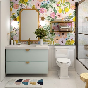 Цветная и яркая ванная комната: как преобразить санузел в Кошурниково - koshurnikovo.mebel54.com | фото