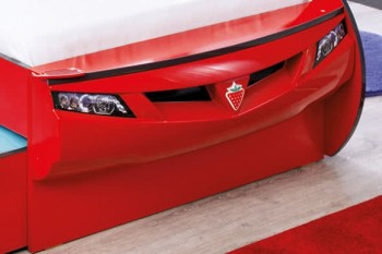CARBED Кровать-машина Coupe с выдвижной кроватью Red 20.03.1306.00 в Кошурниково - koshurnikovo.mebel54.com | фото