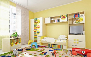Детская комната Клаксон (Бежевый/корпус Клен) в Кошурниково - koshurnikovo.mebel54.com | фото