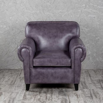 Кресло кожаное Элегант (Фиолетовый) в Кошурниково - koshurnikovo.mebel54.com | фото