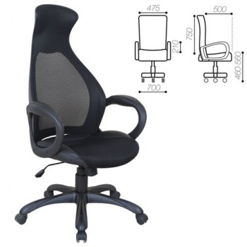 Кресло офисное BRABIX Genesis EX-517 (черное) в Кошурниково - koshurnikovo.mebel54.com | фото