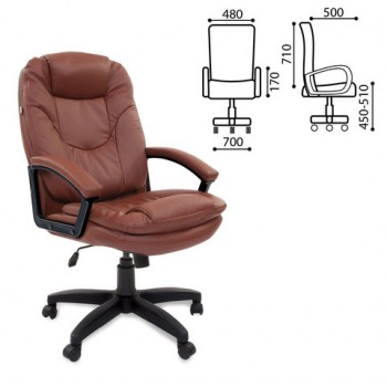 Кресло офисное BRABIX Trend EX-568 (коричневый) в Кошурниково - koshurnikovo.mebel54.com | фото