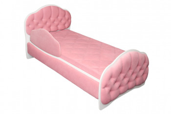 Кровать 170 Гармония 36 Светло-розовый (мягкий бортик) в Кошурниково - koshurnikovo.mebel54.com | фото