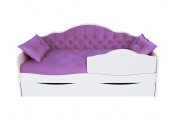 Кровать 170 серии Иллюзия Лайт 1 ящик 32 Фиолетовый (подушки) в Кошурниково - koshurnikovo.mebel54.com | фото