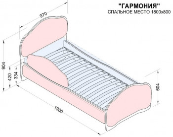 Кровать 180 Гармония 08 Шоколад (мягкий бортик) в Кошурниково - koshurnikovo.mebel54.com | фото