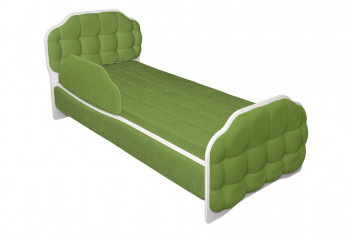 Кровать 190 Атлет Lux 76 Зелёный (мягкий бортик) в Кошурниково - koshurnikovo.mebel54.com | фото