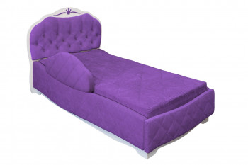 Кровать 190 Гармония Lux 32 Фиолетовый (мягкий бортик) в Кошурниково - koshurnikovo.mebel54.com | фото