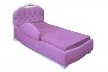 Кровать 190 Гармония Lux 67 Светло-фиолетовый (мягкий бортик) в Кошурниково - koshurnikovo.mebel54.com | фото