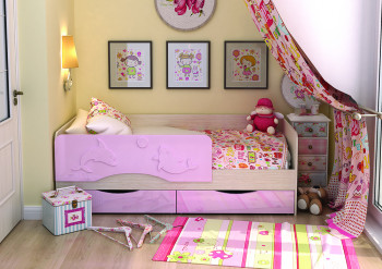 Кровать Алиса КР-812 1,6 Белфорд/Розовый металлик в Кошурниково - koshurnikovo.mebel54.com | фото
