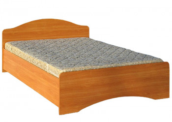 Кровать двойная 1600-1 без матраса (круглые спинки) Вишня Оксфорд в Кошурниково - koshurnikovo.mebel54.com | фото