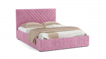Кровать Гамма ш. 1400 (с основанием для хранения) (велюр тенерифе розовый) в Кошурниково - koshurnikovo.mebel54.com | фото