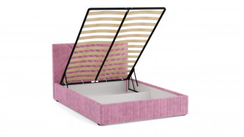 Кровать Гамма ш. 1400 (с основанием для хранения) (велюр тенерифе розовый) в Кошурниково - koshurnikovo.mebel54.com | фото