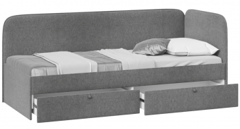Кровать «Молли» с мягкой обивкой (900) тип 1 (Микровелюр Scandi Graphite 22) в Кошурниково - koshurnikovo.mebel54.com | фото