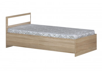 Кровать одинарная 900-2 без матраса (прямые спинки) Дуб Сонома в Кошурниково - koshurnikovo.mebel54.com | фото