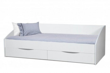 Кровать одинарная "Фея - 3" (симметричная) New/(белый / белый / ДВПО: белый) в Кошурниково - koshurnikovo.mebel54.com | фото