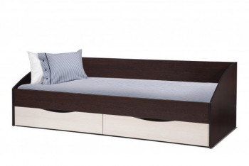 Кровать одинарная "Фея - 3" (симметричная) New (венге / вудлайн кремовый / ДВПО: белый) в Кошурниково - koshurnikovo.mebel54.com | фото