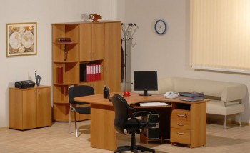 Мебель для персонала Рубин 42 Светлый миланский орех в Кошурниково - koshurnikovo.mebel54.com | фото