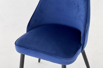 Набор стульев Милан 2 шт (синий велюр/черный) в Кошурниково - koshurnikovo.mebel54.com | фото