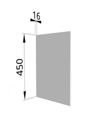 Панель торцевая (для шкафа горизонтального высокого) ВПГ Ройс (Белый софт) в Кошурниково - koshurnikovo.mebel54.com | фото