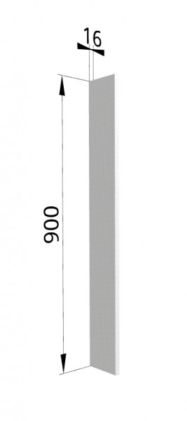 Панель торцевая (для шкафа верхнего торцевого высотой 900 мм) ВПТ 400 Мелисса (Белый скин) в Кошурниково - koshurnikovo.mebel54.com | фото