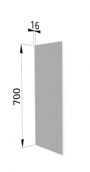 Панель торцевая (для шкафа верхнего высотой 700 мм) П Мелисса (Белый скин) в Кошурниково - koshurnikovo.mebel54.com | фото