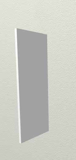 Панель торцевая П Капля (для шкафа верхнего) Белый в Кошурниково - koshurnikovo.mebel54.com | фото