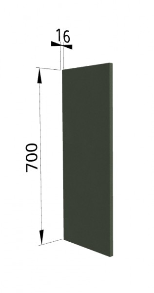 Панель торцевая П Квадро (для шкафа верхнего) Оливково-зеленый в Кошурниково - koshurnikovo.mebel54.com | фото