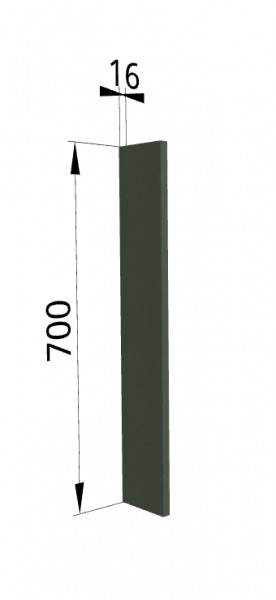 Панель торцевая ПТ 400 Квадро (для шкафа торцевого верхнего) Оливково-зеленый в Кошурниково - koshurnikovo.mebel54.com | фото