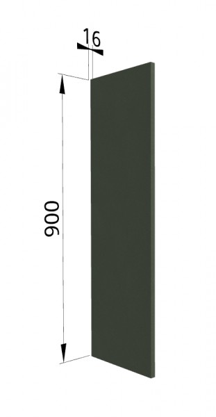 Панель торцевая ВП Квадро (для шкафа верхнего высокого) Оливково-зеленый в Кошурниково - koshurnikovo.mebel54.com | фото