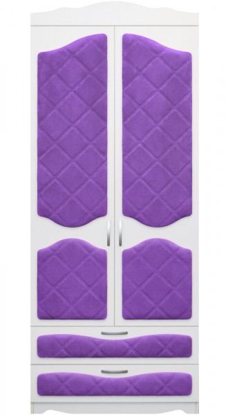 Шкаф 2-х створчатый с ящиками серии Иллюзия 32 Фиолетовый в Кошурниково - koshurnikovo.mebel54.com | фото