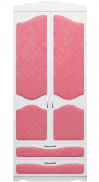 Шкаф 2-х створчатый с ящиками серии Иллюзия 89 Розовый в Кошурниково - koshurnikovo.mebel54.com | фото