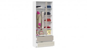 Шкаф для одежды комбинированный «Сканди» Дуб Гарден/Белый/Глиняный серый в Кошурниково - koshurnikovo.mebel54.com | фото
