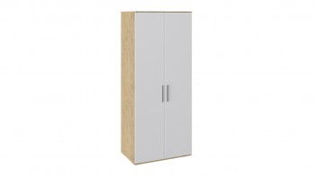 Шкаф для одежды с 2-мя глухими дверями «Квадро» (Бунратти/Белый глянец) в Кошурниково - koshurnikovo.mebel54.com | фото