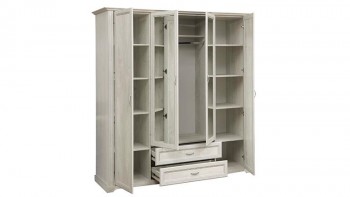 Шкаф для одежды "Сохо" (бетон пайн белый/2 ящика/зеркало) в Кошурниково - koshurnikovo.mebel54.com | фото