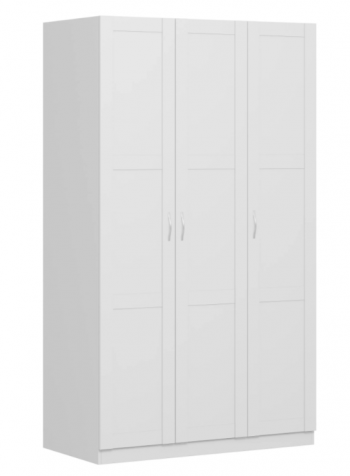 Шкаф трехдверный Пегас сборный белый в Кошурниково - koshurnikovo.mebel54.com | фото