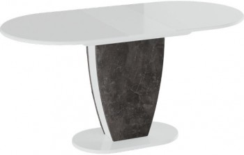Стол обеденный «Монреаль» Тип 1 (Белый глянец/Моод темный) в Кошурниково - koshurnikovo.mebel54.com | фото