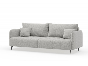 Валериан диван трёхместный прямой Светло-серый, ткань RICO FLEX 108 в Кошурниково - koshurnikovo.mebel54.com | фото