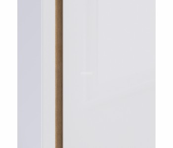 Веста СБ-2259 Шкаф 2х дверный с зеркалом Дуб Бунратти/Белый глянец в Кошурниково - koshurnikovo.mebel54.com | фото